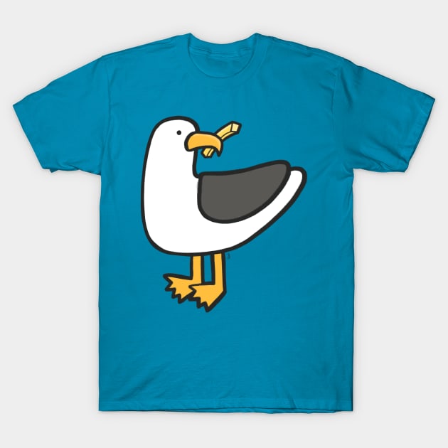 Cheeky Seagull Stole Your Chip T-Shirt by Sketchy